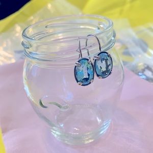 Silpada aqua glass earrings